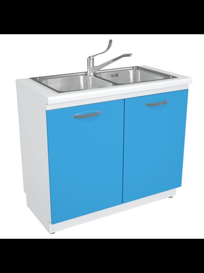 Тумба медицинская металлическая на подиуме ТММ-2.0