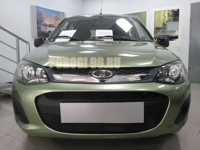 Защита радиатора Lada Kalina 2 2013- (2 части) black