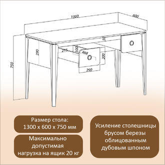 Стол с ящиками "Тэль"