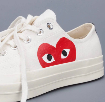 Кеды Converse Comme des GARCONS play белые низкие