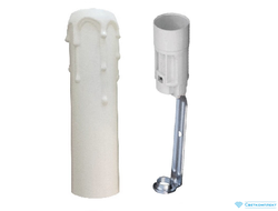 Патрон свеча Е14 65мм белый