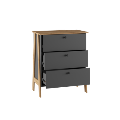 Теодора комплект мебели для спальни Графит/Дуб крафт