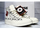 Кеды Converse на платформе с сердечками белые