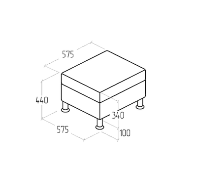 Пуф Everprof Monro одноместный Экокожа Черный