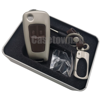 Чехол для ключа Опель Астра J хэтчбек, Мокка, Мерива B (Комби 2 кнопки)