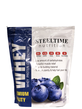 (Steeltime Nutrition) Whey - (900 гр) - (клубника)