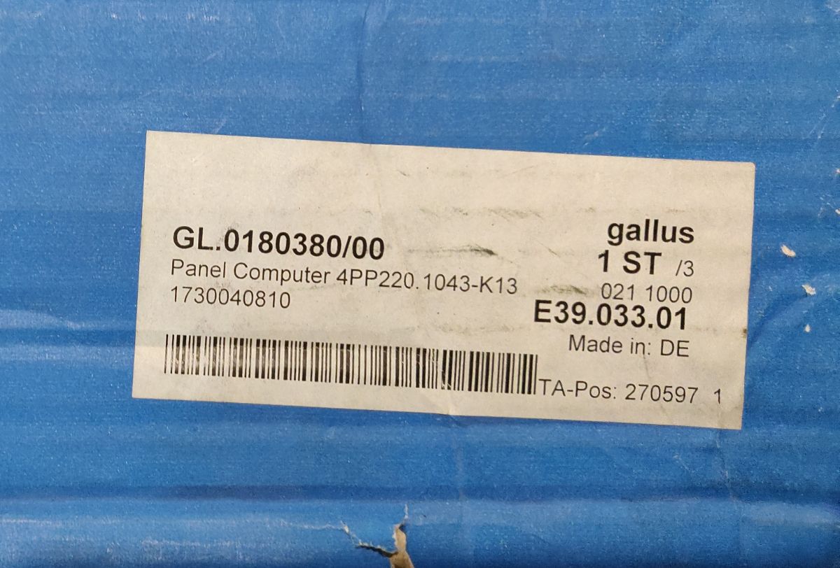 Ремонт панели оператора на флексомашине Gallus PP220.1043-K13.