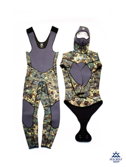 Гидрокостюм неопрен 5мм AquaDiscovery «Калкан» Green б/у р.XS-44/46