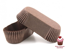 Капсулы бумажные для эклеров Коричневые, 24 шт 7,8х2,8 см