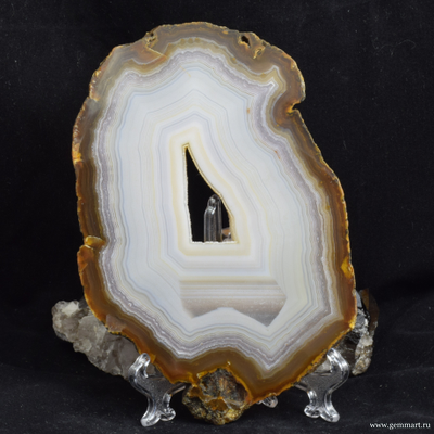 Агат - полированный спил - 140*90*5мм