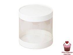 Коробка тубус Премиум Белый d20 h20 см