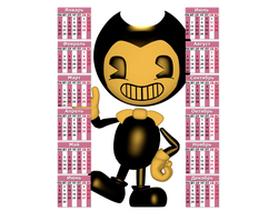 Календарь настенный Бенди и чернильная машина №20