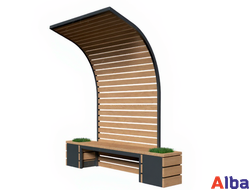 скамейка под навесом