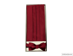 Кушак мужской красный, комплект с бабочкой р.М (Акция)