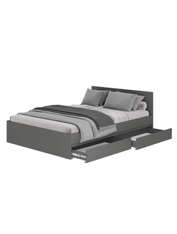 Кровать Симпл с ящиками 1200 КР-07 Графит (Мебелони)
