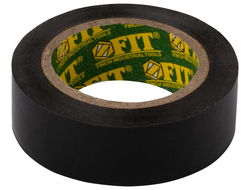 Изолента ПВХ 19 мм х 0,13 мм х 10 м ( черная ) FIT, 11008