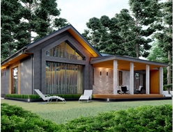 Одноэтажный дом из Газобетона - 130м2