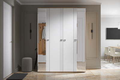 Композиция Прихожей ЭМИЛИЯ Дуб Крафт золотой/Меренга