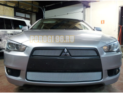 Защита радиатора Mitsubishi Lancer X 2007-2011 (3 части) chrome