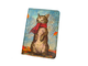 Обложка на автодокументы с принтом "Кот в шарфе"