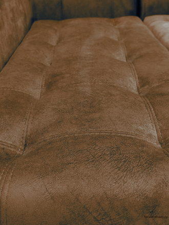 Кухонный Угловой диван "ФОРУМ-5МН" Стандартный велюр Коричневый, левый