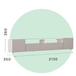 Тумба ТВ-7 ДЕНВЕР (380*2130*350), глиняный серый/крафт белый