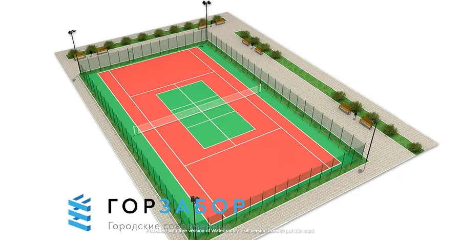 Ограждение спортплощадки спортивное под ключ