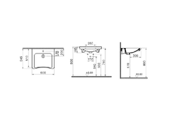 Раковина VitrA Conforma, 60 см (для людей с ограниченными возможностями), 5289B003-0001