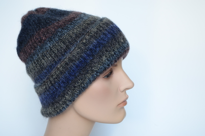 Вязаная шапка мохер и альпака Визио Италия