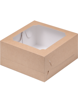 Коробка для бенто-торта с/о (крафт), 120*120*80мм