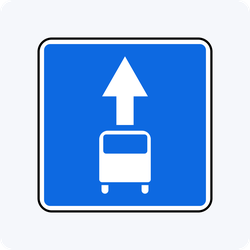 Дорожный знак 5.14.1 Полоса для маршрутных транспортных средств