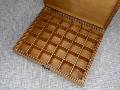 Коробка 30 ячеек, для коллекции камней, цвет &quot;Клен&quot; (24*20*4 см, 700 г) №23055