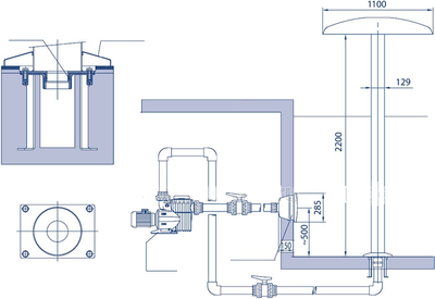 Водопад Гриб верхняя часть Flexinox д. 1,7 м полиэстер (красный)