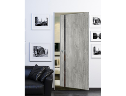 Серая дверь Triadoors 711 revers без наличников