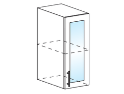 ШВС 300 Шкаф настенный 1-дверный со стеклом