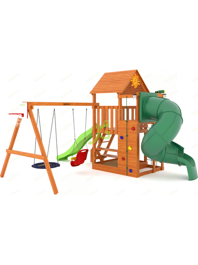 Детская площадка IgraGrad Крафт Pro 3 с трубой мод.2