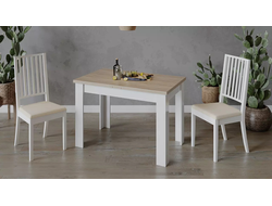 Стол раздвижной Промо Тип 4 Белый/Дуб сонома светлый