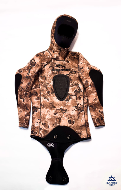 Гидрокостюм неопрен 7мм AquaTeam Hunter Brown У/н Sheico р.52