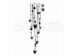 Штамп для скрапбукинга  стрелки с кончиками из сердец