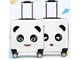 Детский чемодан 3D Панда чёрно-белый