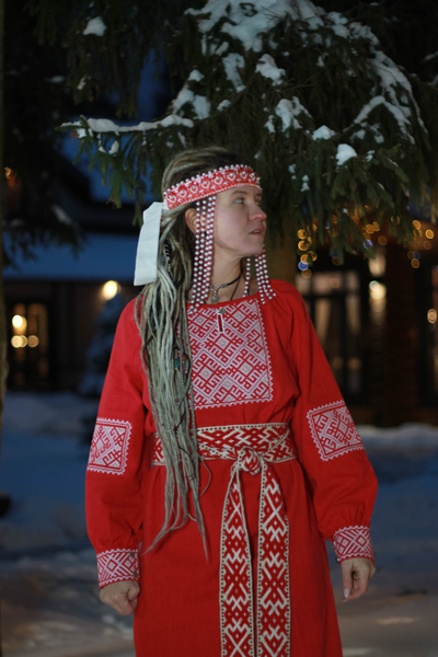 Платье славянское из крапивы "Женское счастье"