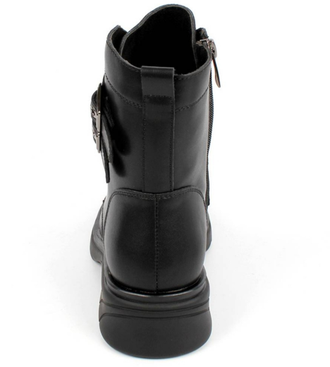 Ботинки "Антилопа"  натуральная кожа утеплитель-байка/флис черный арт:5505 размеры:37;38