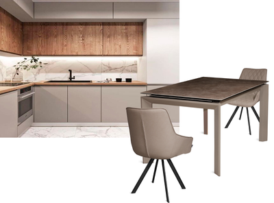 LARS латте / керамика латте 160(+70)х90