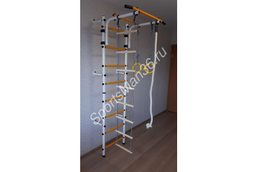 ДСК ЮНЫЙ АТЛЕТ МОДЕЛЬ "ПРИСТЕННЫЙ", цвет металла белый + МАТ ГИМНАСТИЧЕСКИЙ 1,0Х1,0Х0,1 М "PERFETTO SPORT" БЕЖЕВЫЙ СКЛАДНОЙ