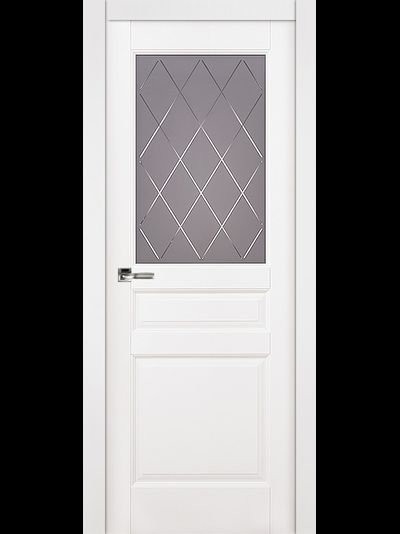 Дверь со стеклом Валенсия белая эмаль