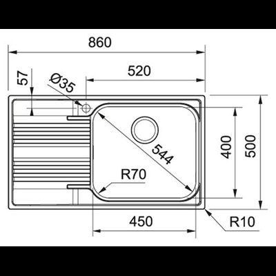 Мойка Franke SMART SRX 611-86