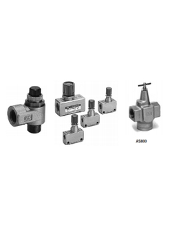 Пневмодроссели с обратным клапаном и резьбовым соединением