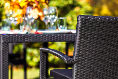 Обеденный комплект  MILANO черный на 6 персон