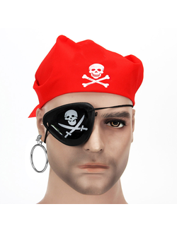 Набор "Пират" (бандана, повязка на глаз, серьга)