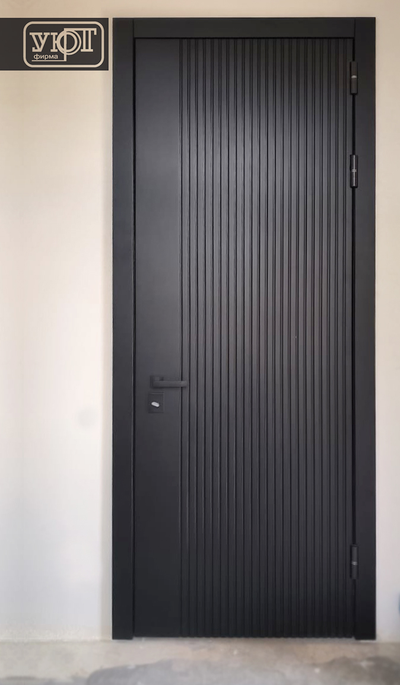 №14. входная термо-дверь в дом с фрезерованными накладками